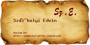Székelyi Edvin névjegykártya